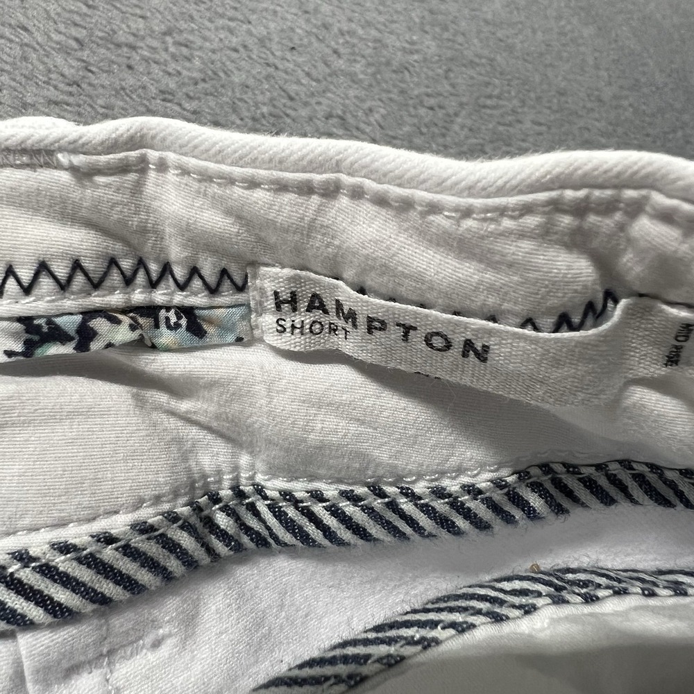 Dear John Shorts Womens 25 White Hampton 4" Cuffed Chino Mid Rise Pockets - Picture 4 of 12